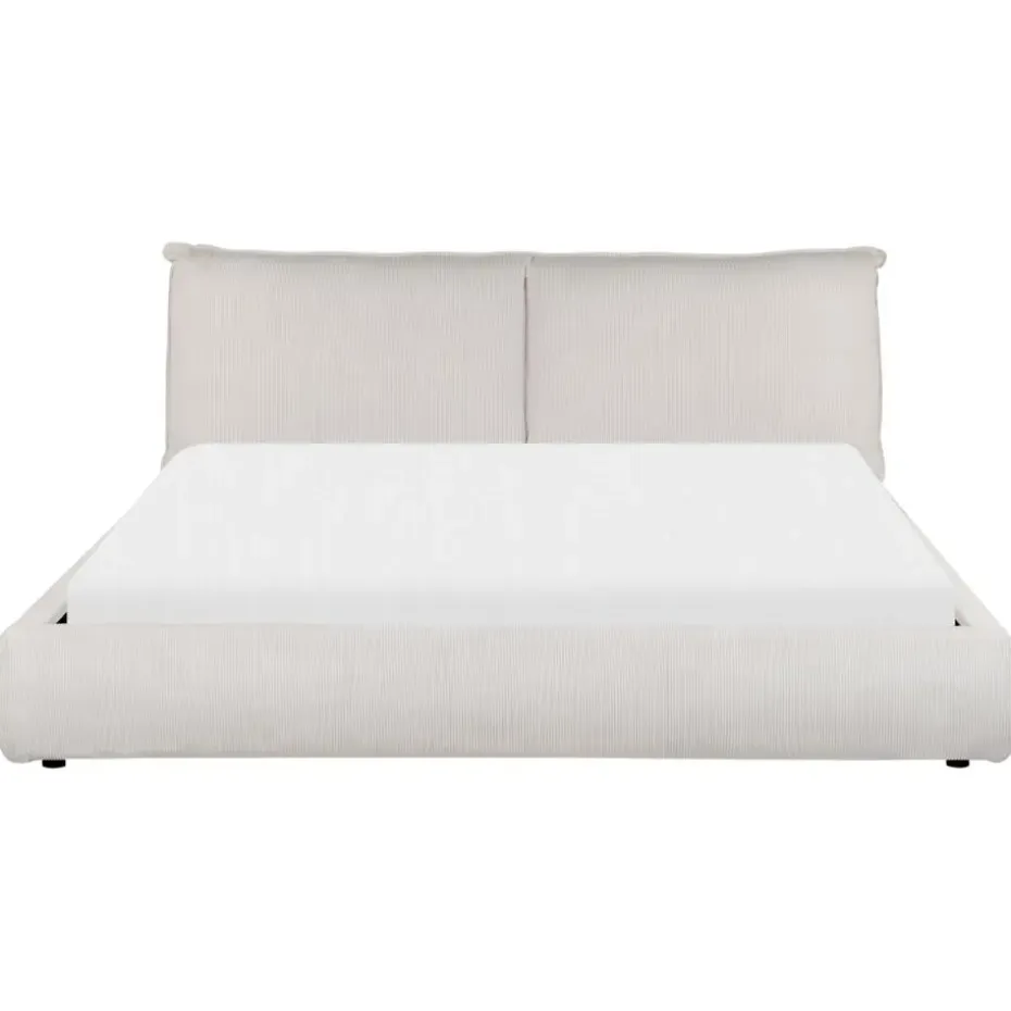 VINAY - Tweepersoonsbed - Beige - 180 x 200 cm - Corduroy