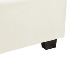 VINCENNES - Bed - Gebroken wit - 140 x 200 cm - Fluweel