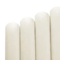 VINCENNES - Bed - Gebroken wit - 140 x 200 cm - Fluweel