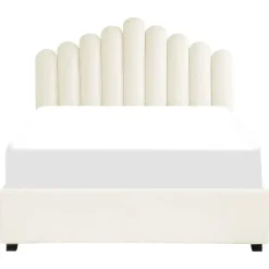 VINCENNES - Bed met opbergruimte - Wit - 140 x 200 cm - Fluweel