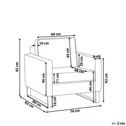 VIND - Fauteuil - Zwart - Corduroy