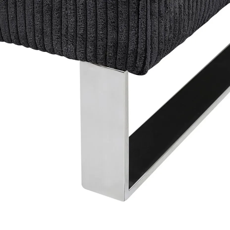 VIND - Fauteuil - Zwart - Corduroy