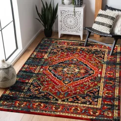 Vintage Marrakech Vloerkleed Zwart / Multi Laagpolig - 160x230 CM