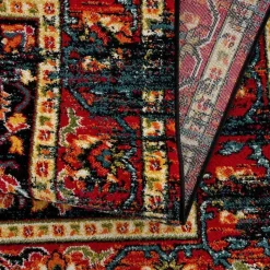 Vintage Marrakech Vloerkleed Zwart / Multi Laagpolig - 140x200 CM