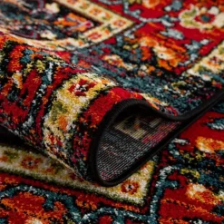 Vintage Marrakech Vloerkleed Zwart / Multi Laagpolig - 140x200 CM