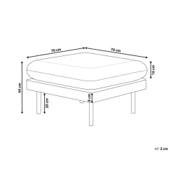 VINTERBRO - Ottomaan - Grijs - Fluweel