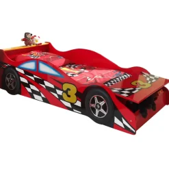 Vipack autobed Race - rood - 48x78x175 cm