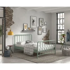 Vipack bed Bronxx - olijfgroen - 140x200 cm