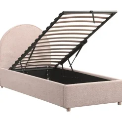 Vipack bed Moon met opbergruimte - roze - 90x200 cm