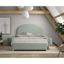 Vipack bed Moon met opbergruimte - mint - 140x200 cm