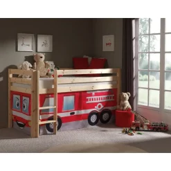 Vipack halfhoogslaper Pino met brandweerset - grenenhout