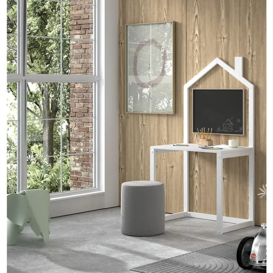 Vipack kinderbureau Dallas - wit - 151x60x81 cm