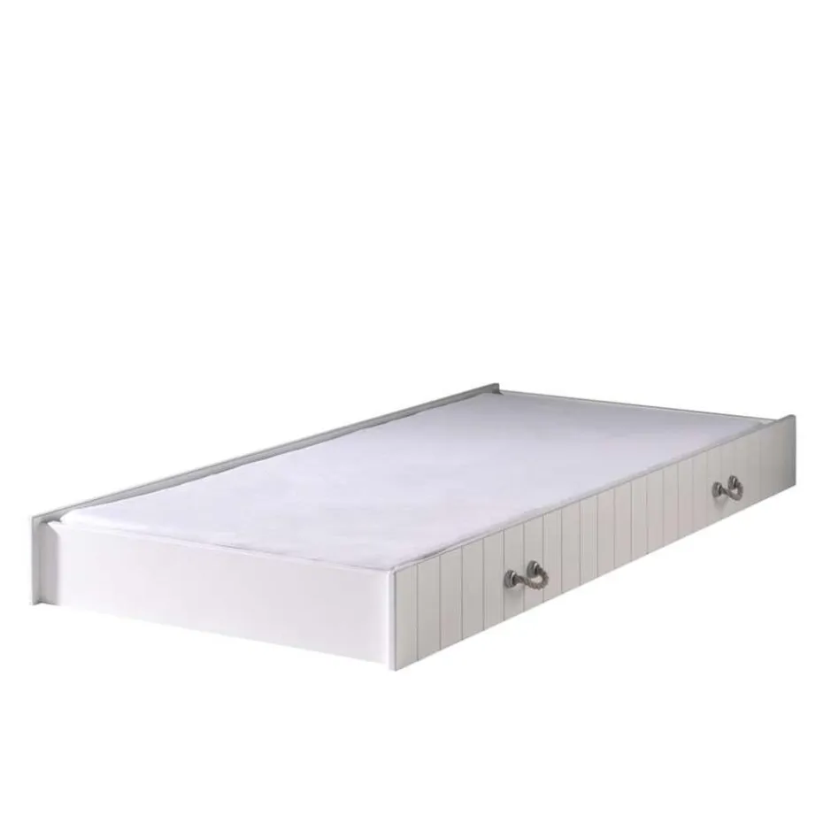 Vipack rolbed Lewis - wit - 199x94x18,5 cm