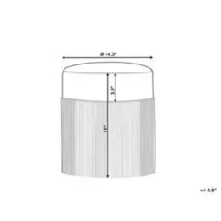 VIRGINIA - Poef - Beige - 36 cm - Fluweel