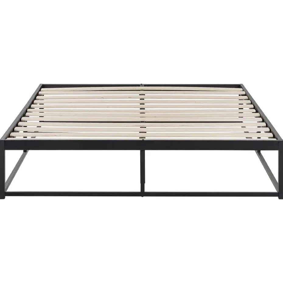 VIRY - Tweepersoonsbed - Zwart - 140 x 200 cm - Metaal