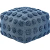 VISHVI - Poef - Blauw - Katoen