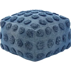 VISHVI - Poef - Blauw - Katoen