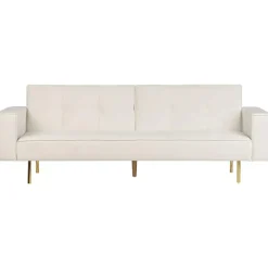 VISNES - Slaapbank 3-zits - Wit - Fluweel