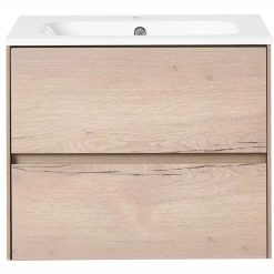 VITA - Wandgemonteerd meubel met wasbak - Lichtbruin - MDF