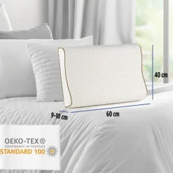 Vitapur Hoofdkussen - Latex hoofdkussen - Verkoelend - 60x40 cm