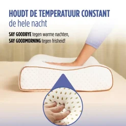 Vitapur Hoofdkussen - Latex hoofdkussen - Verkoelend - 60x40 cm