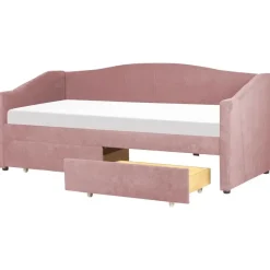 VITTEL - Bed met opberger - Roze - Polyester