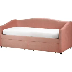VITTEL - Bed met opberger - Roze - Polyester