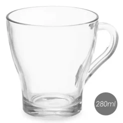 Vivalto Design Koffie/thee glazen - 6x stuks - glas - 280 ml