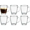 Vivalto Design koffie/thee glazen - 6x stuks - glas - 310 ml
