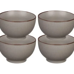 Vivalto schaaltjes/kommetjes - porselein - grijs - D14 cm