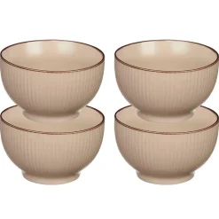 Vivalto schaaltjes/kommetjes - porselein - beige - D14 cm