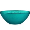Vivalto schaaltjes/kommetjes - glas - turquoise blauw - D15 cm