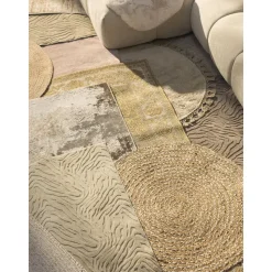 Vloerkleed Madras - naturel - Ø100 cm