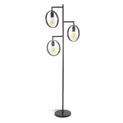 Vloerlamp Fabiola metaal 3-lichts - 155x50x155 cm - Metaal - Grijs