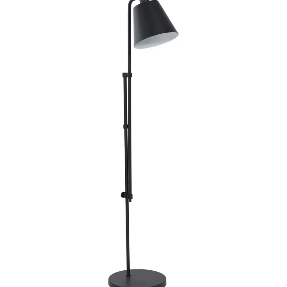 Vloerlamp Xemm - zwart metaal - E27 - 110x30xØ25 cm
