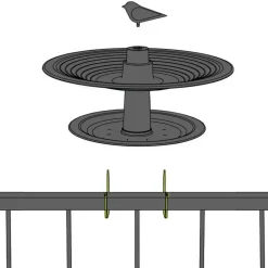 Voederschaal Goldfinch - olijfgroen - 32 x 22 cm - kunststof - staand