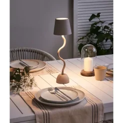 VOUGA - Tafellamp - Beige - Aluminium/IJzer