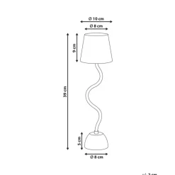 VOUGA - Tafellamp - Beige - Aluminium/IJzer