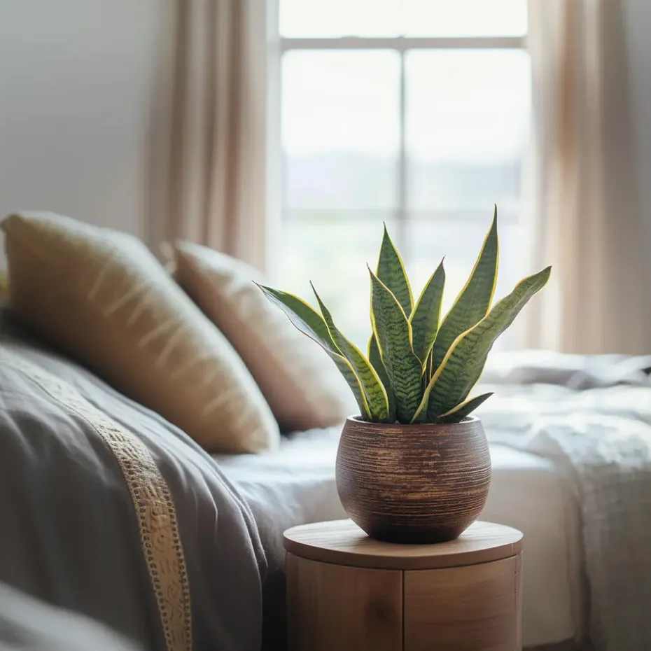 Vrouwentong - Set van 3 - Sansevieria 'Futura Superba' - Hoogte 35-40cm - ⌀12cm