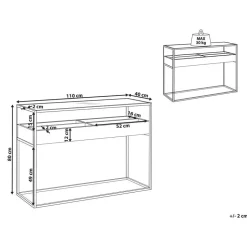 WACO - Consoletafel - Zwart - Metaal