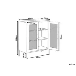 WAKATIPU - Sideboard - Wit - Staal