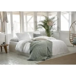 Walra - Dekbedovertrek Vintage Satin - 240x220 cm - Wit