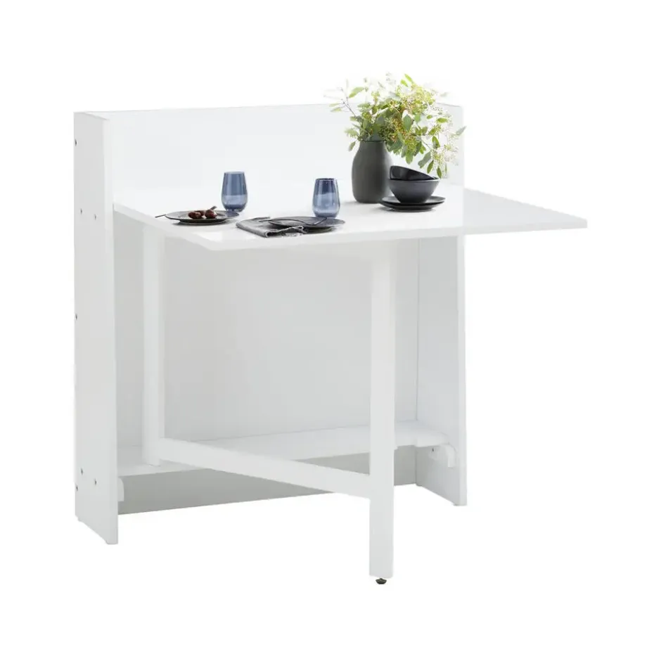 Walter - Eettafel 84x80 cm 3-persoons in wit MDF