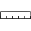 Wandhaak Aken 6 haaks - zwart - 12x50x8 cm