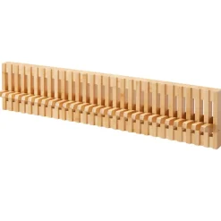 Wandkapstok - Kapstok met 28 verstelbare Haken - 87 cm lengte - Bamboe