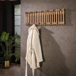 Wandkapstok Hout - 13-Haken - 100x10x33cm - Tweak