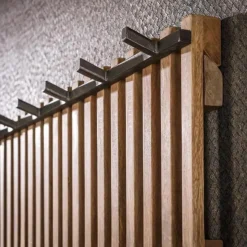 Wandkapstok Hout - 13-Haken - 100x10x33cm - Tweak