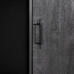 Wandkast 5-deurs - Zwart Mangohout - 150x40x210 - Jenny