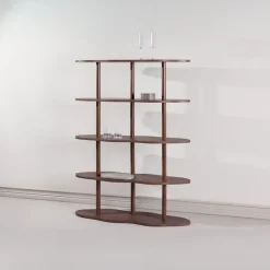 Wandkast Donkerbruin - 105x30x140cm - Moln