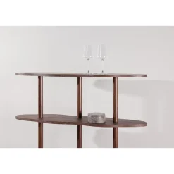 Wandkast Donkerbruin - 105x30x140cm - Moln